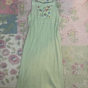 Green Sleeveless Maxi Dress